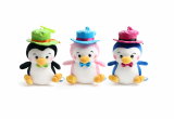 Little penguin plush toy with key ring